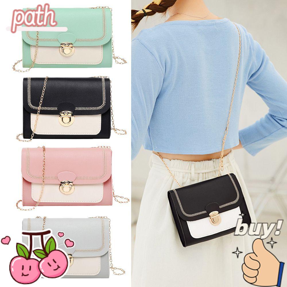 PATH Túi Đeo Chéo Mini Phối Dây Đeo Sợi Xích Thời Trang Cho Nữ