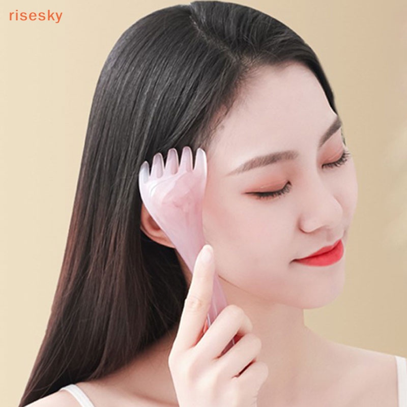 Lược Chải Mát Xa Gua Sha Bằng Nhựa Resin Sáp Ong Năm Cánh