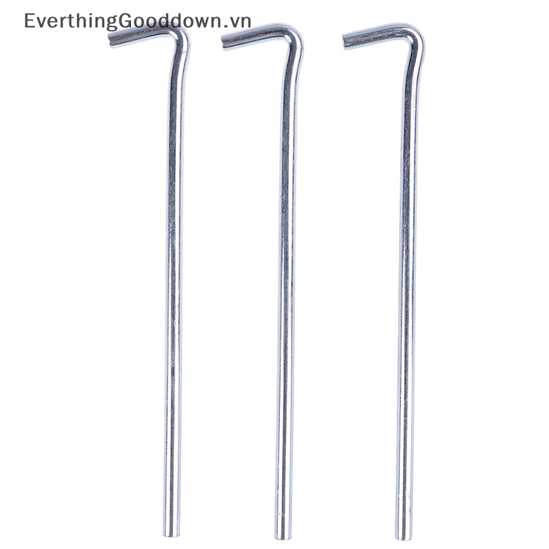 Everthinggooddown Bộ 5 Cọc Kim Loại Cứng Cắm Lều Cắm Trại Chịu Được Sức Nặng