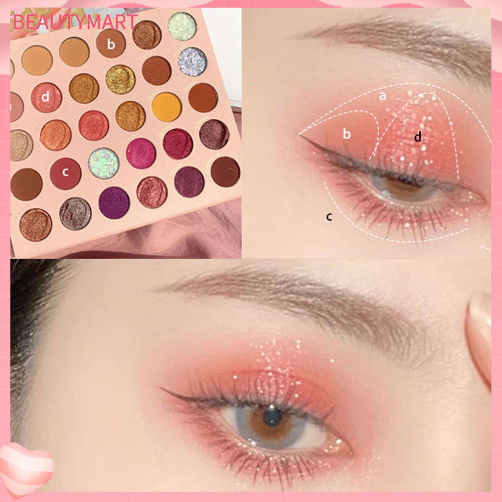 Bảng Phấn Mắt beautymart 30 Màu Tông Lì Và Kim Tuyến Lấp Lánh Chống Nhòe