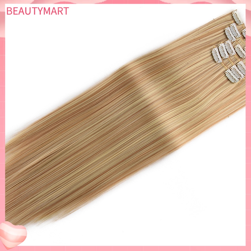 Tóc Giả Thẳng Dài Siêu Mượt Chịu Nhiệt Độ Cao Có Kẹp Tiện Dụng Cho Nữ