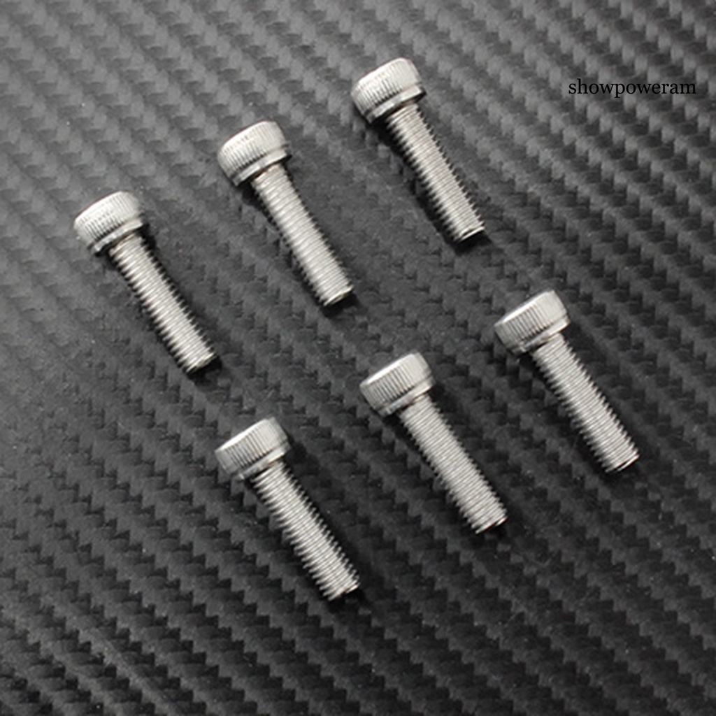 Bộ 6 Ốc Vít Gắn Tay Lái Xe Đạp Bằng Thép Không Gỉ M5x18mm