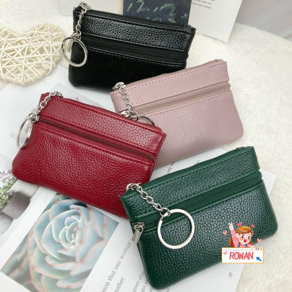 Set 2 Ví Ngắn Mini Mềm Mại Có Khóa Kéo Dùng Đựng Thẻ Tiện Lợi Giá Đỡ