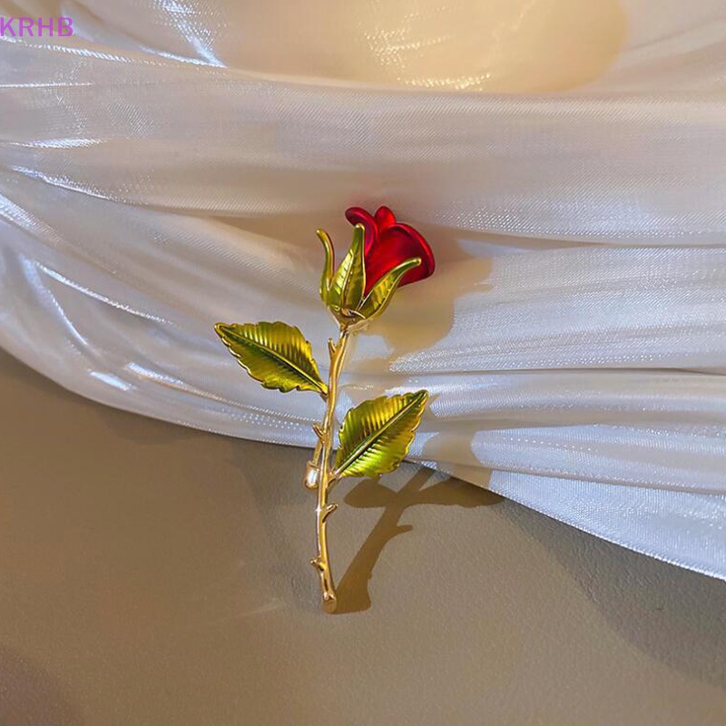 Ghim Cài Áo Hình Hoa Hồng Thanh Lịch Sáng Tạo Cho Nữ Mới