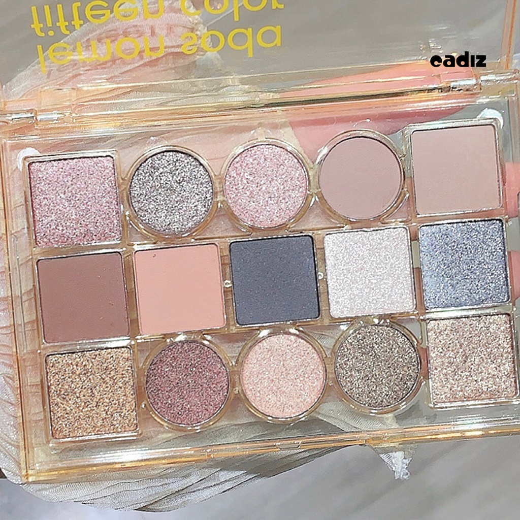 Bảng Phấn Mắt 15 Màu Sắc Hiệu Ứng Lì / Ánh Nhũ Chống Nhòe Bền Màu Dài Lâu 20g