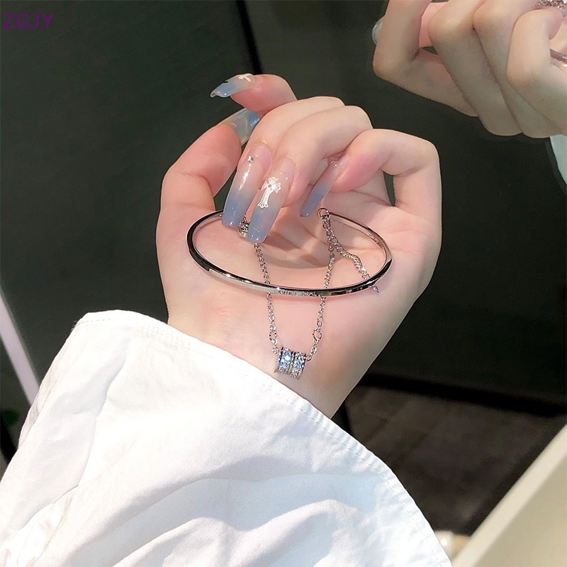 Vòng Đeo Tay Hai Tầng Dạng Chuỗi Xích Nhỏ Xinh Ngọt Ngào Dễ Phối Đồ Cho Bạn Gái Mới