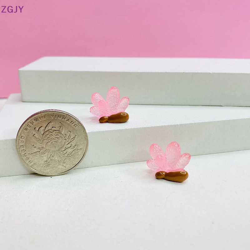 Set 10 Mô Hình San Hô Nhựa Trong Suốt Màu Dạ Quang Trang Trí Nhà Búp Bê Mới