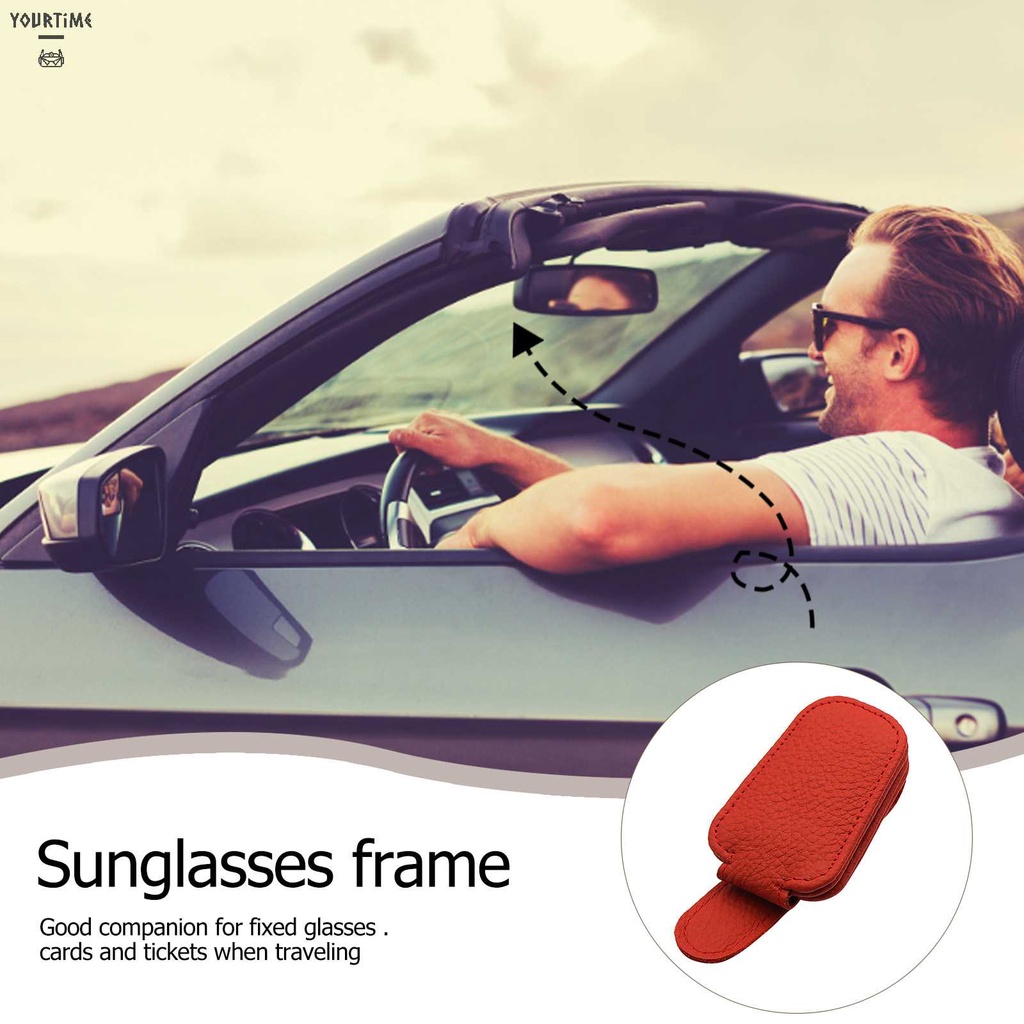 Móc Treo Kính Mát Từ Tính Bằng Da Bò Tiện Dụng