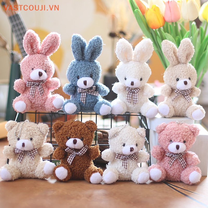 Móc Khóa Thỏ Nhồi Bông Mềm Mại Dễ Thương Dành Cho Ba Lô