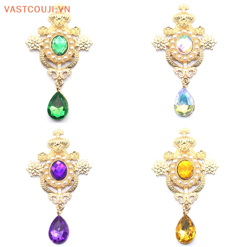 Ghim Cài Áo Hình Giọt Nước Bằng Hợp Kim Đính Đá Ngọc Trai Trang Trí Hộp Quà Đám Cưới DIY