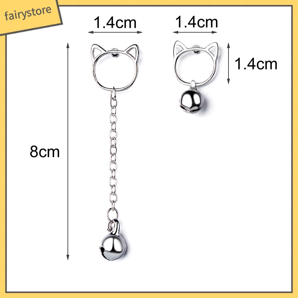 1 Đôi Bông Tai Hình Mèo Bằng Đồng Trang Trí Tiệc