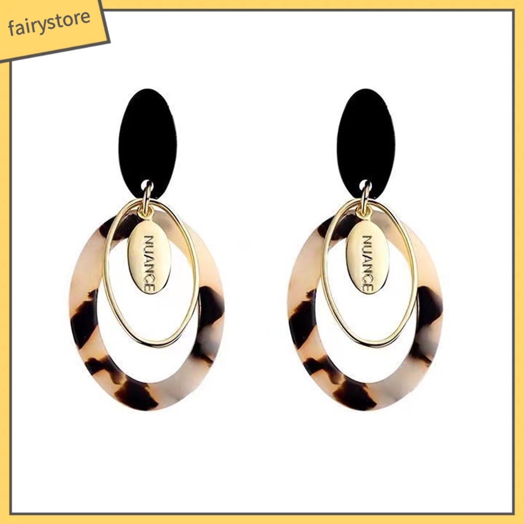 1 Đôi Bông Tai Hình Báo Đốm Lớn Nhiều Lớp Thời Trang Dành Cho Nữ