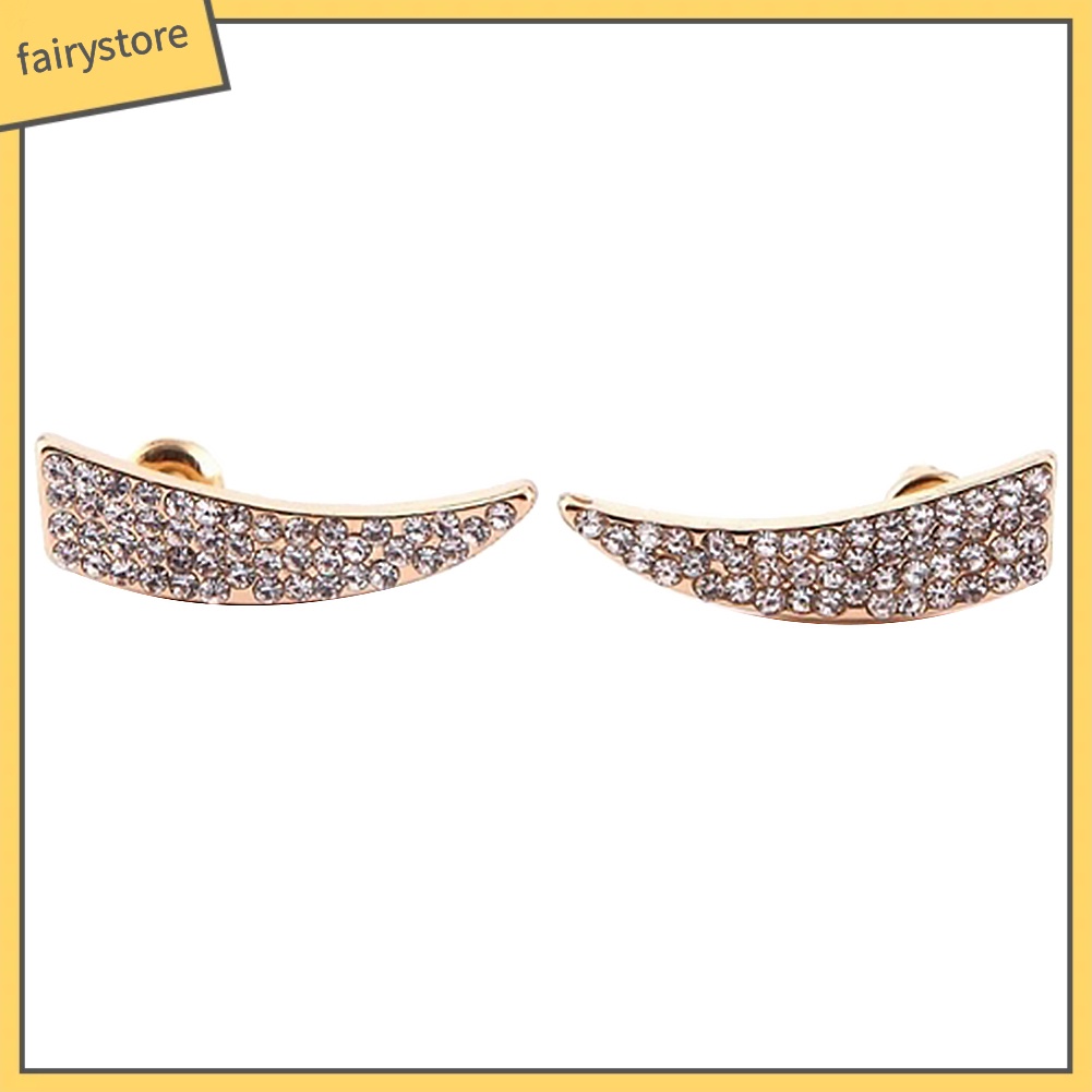 Bông Tai Hình Tam Giác Đính Đá Lấp Lánh Toàn Diện Cho Nữ