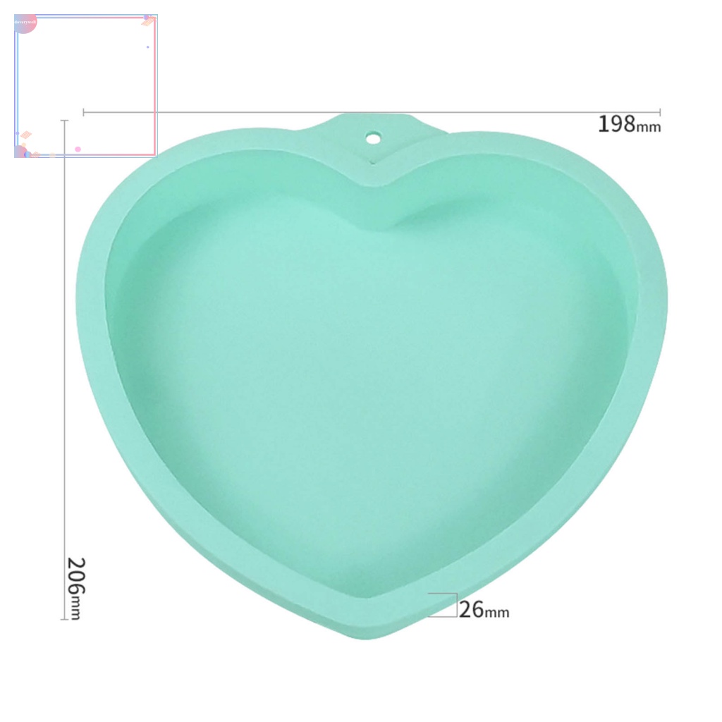 Khuôn Silicone Làm Bánh Hình Tròn / Trái Tim 6 / 8 inch Có Thể Tái Sử Dụng