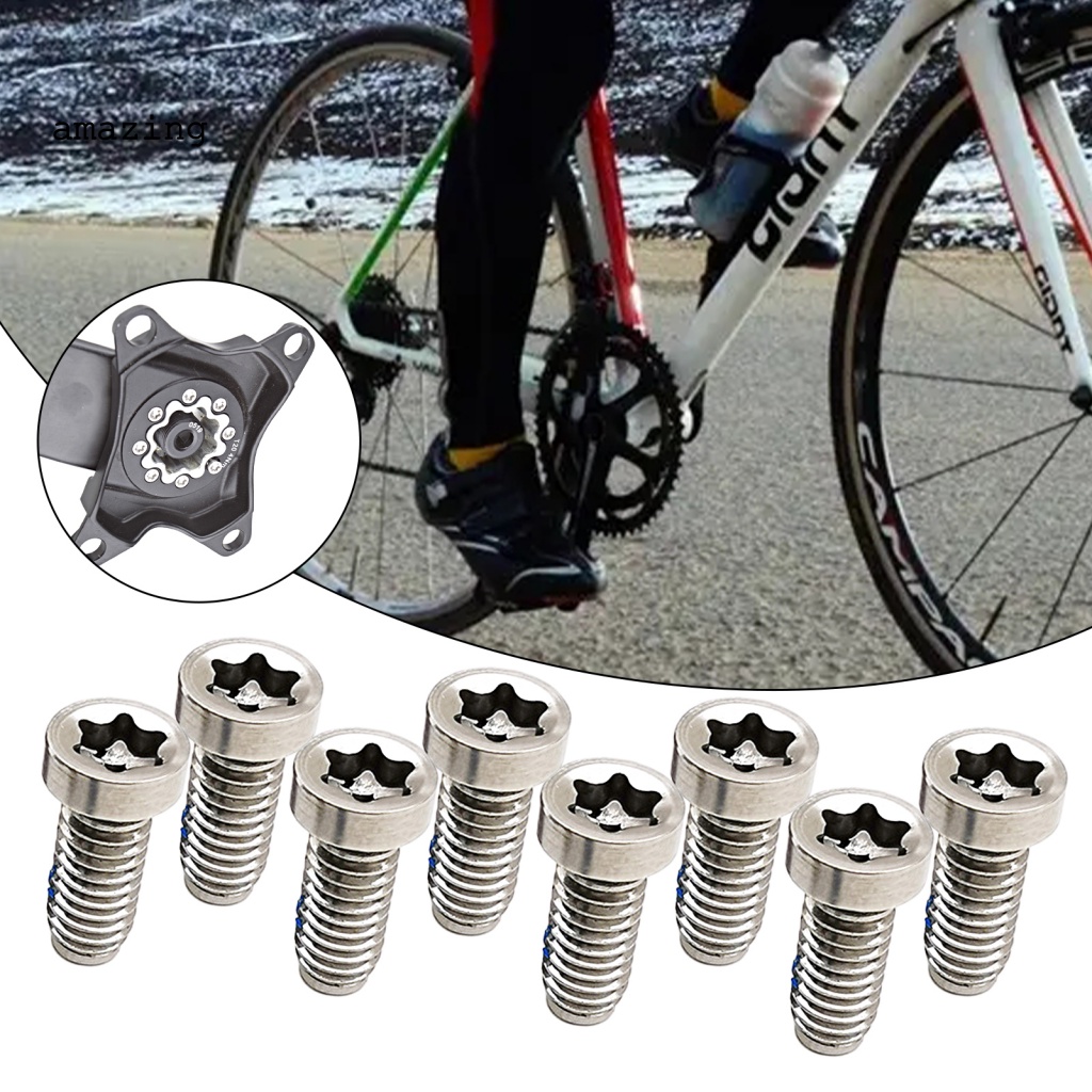 Set 8 Ốc Vít Bằng Thép Không Gỉ Cho Đĩa Phanh Xe Đạp Sram