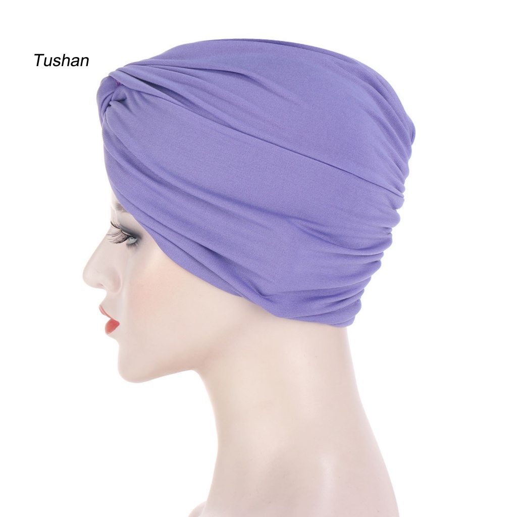 [Ts] Khăn Trùm Đầu Dệt Kim Bảo Vệ Đầu Thoải Mái Bốn Mùa Chống Rụng Tóc Dễ Phối Đồ Cho Phụ Nữ