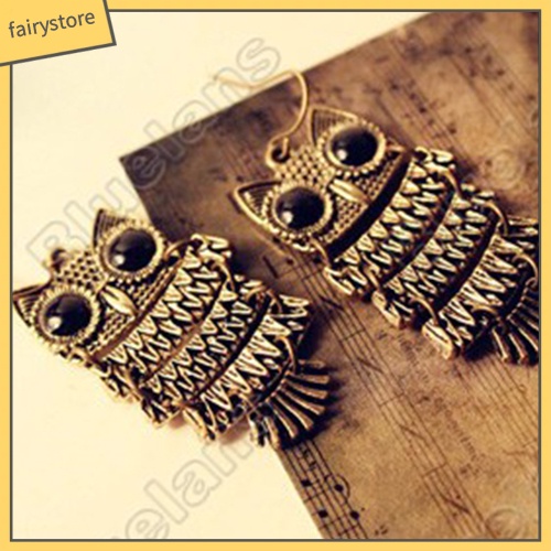 Bông Tai Hình Chim Cú Phong Cách Retro Vintage Dành Cho Nữ