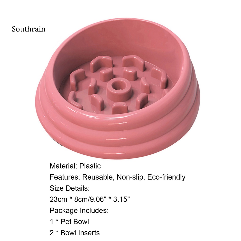 Dụng Cụ Đựng Thức Ăn Chậm Chống Trượt Bảo Vệ Cổ Cho Thú Cưng
