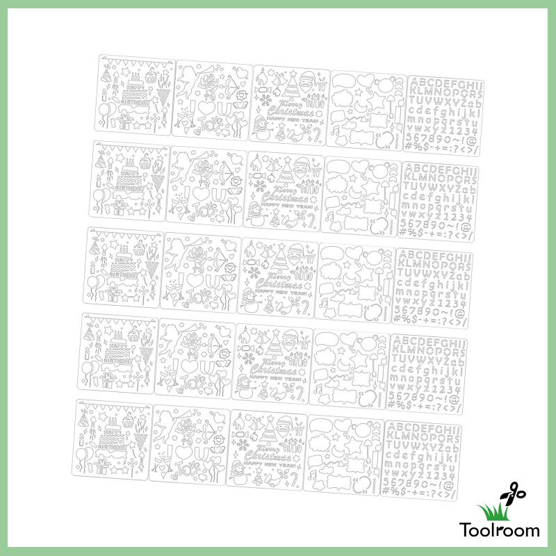 Khuôn Vẽ Graffiti Có Thể Tái Sử Dụng Dùng Trang Trí Sổ Tay / Thiệp