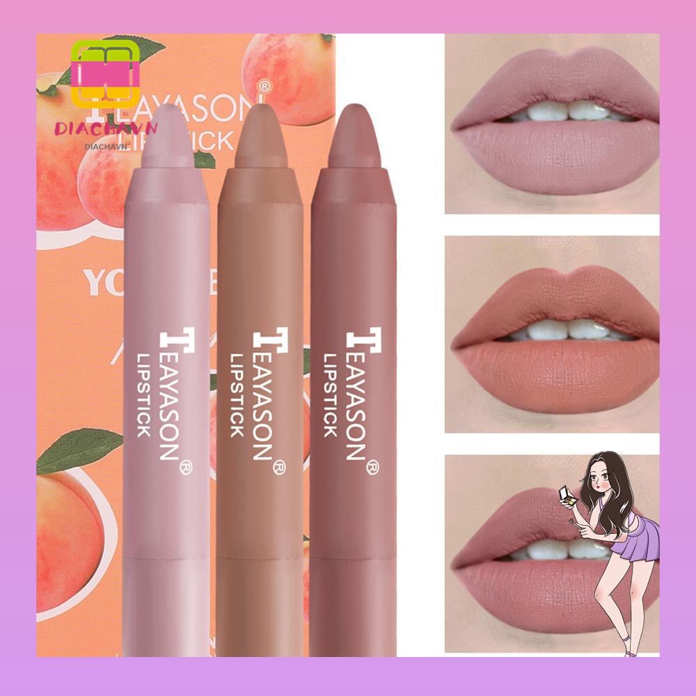 Set 3 Son Môi Dạng Bút Trang Điểm Lâu Trôi Tiện Dụng