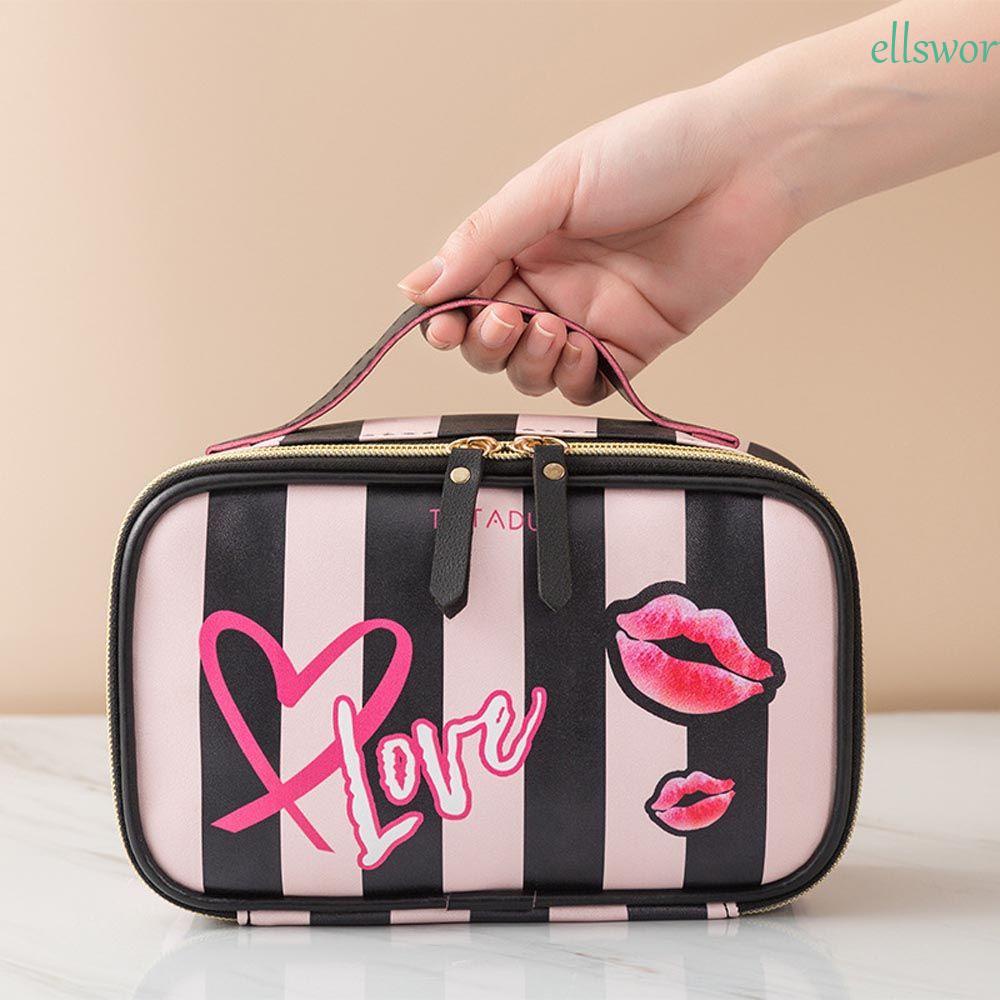 Túi Đựng Đồ Trang Điểm Đa Năng Chống Thấm Nước Họa Tiết Trái Tim Xinh Xắn Dành Cho Nữ
