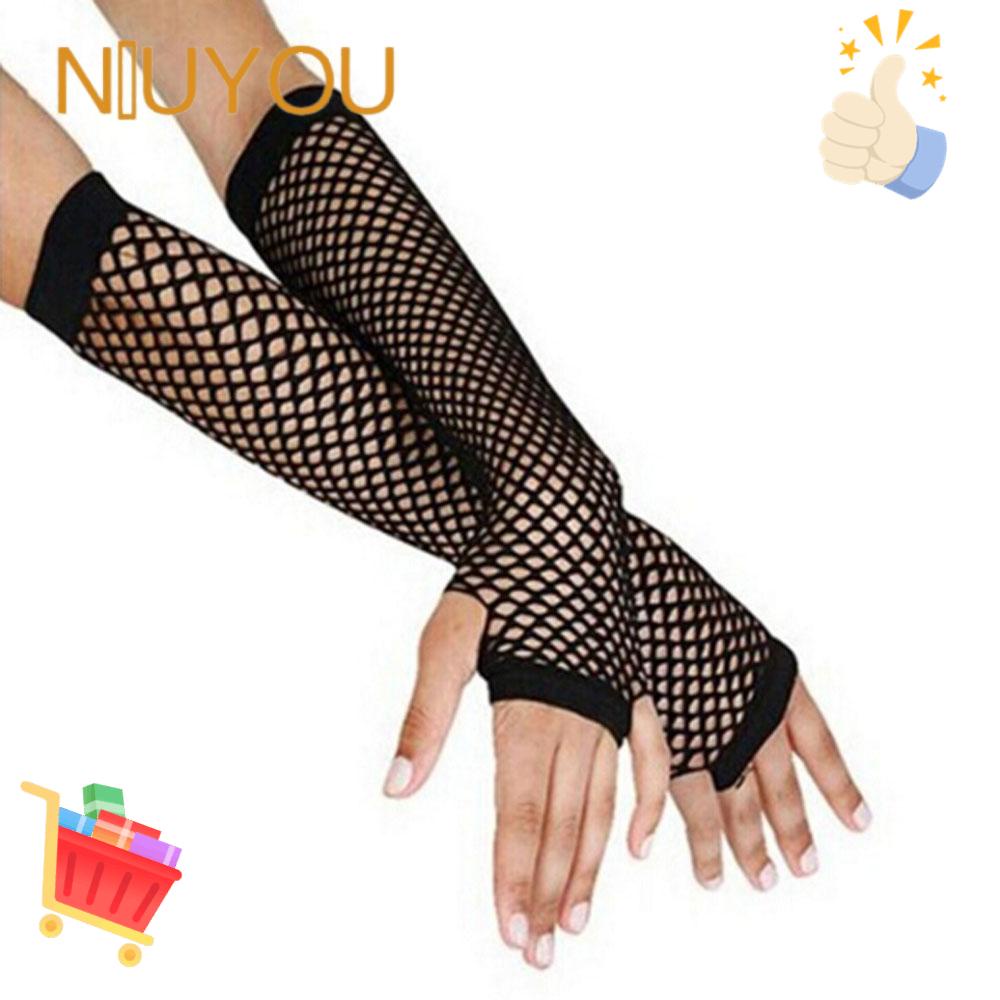 Găng Tay Lưới Hở Ngón Hóa Trang Gothic Gợi Cảm