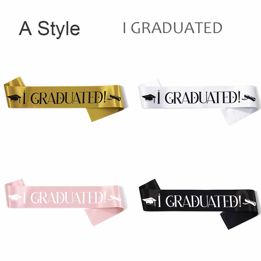 Dây Đeo Vai In Chữ I Graduated Dùng Trang Trí Tiệc Tốt Nghiệp