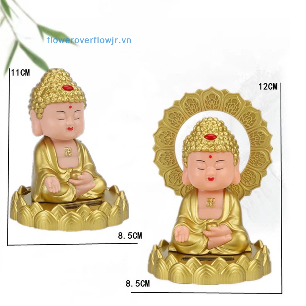 Tượng Phật May Mắn Trang Trí Nội Thất Xe Hơi Sử Dụng Năng Lượng Mặt Trời