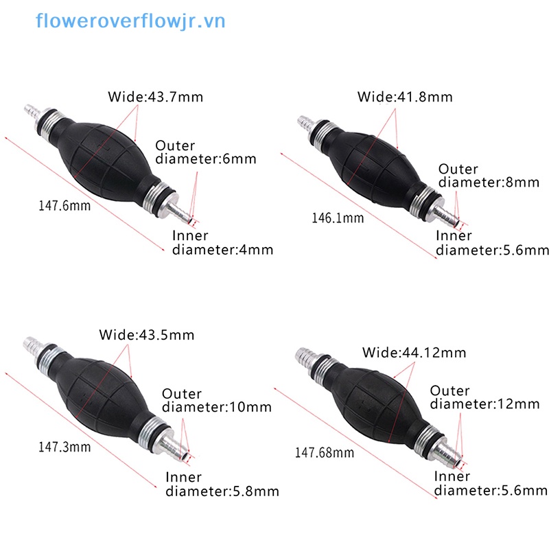 Bơm Nhiên Liệu Cầm Tay 6 / 8 / 10 / 12mm Cho Tàu Thuyền / Xe Hơi