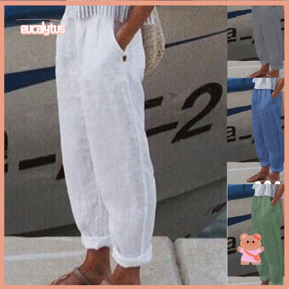 Quần Dài Ống Đứng Màu Trơn Thời Trang Trẻ Trung