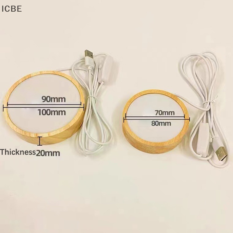 Đế Trưng Bày Quả Cầu Pha Lê Tròn IC Có Đèn LED Trang Trí Ban Đêm