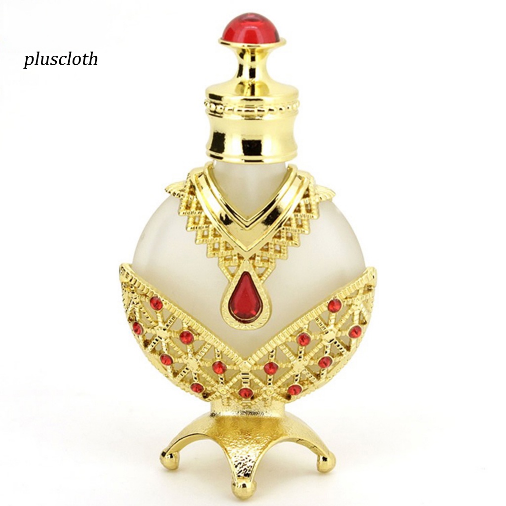 &lt; Pluscloth &gt; Lọ Nước Hoa Rỗng 30ML Chất Liệu Kim Loại Đính Kim Cương Giả Phong Cách Vintage Có Thể Tái Chế