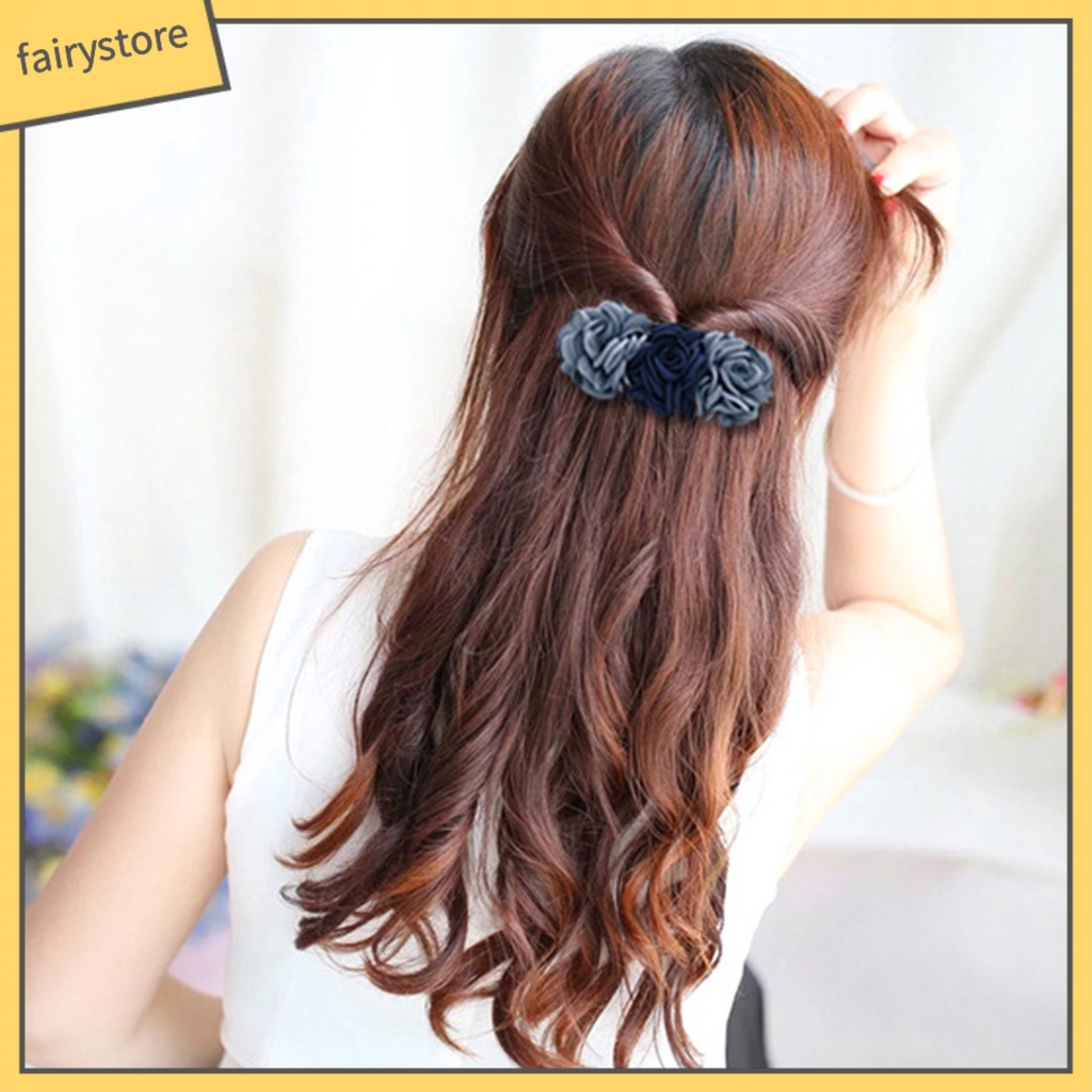 Kẹp Tóc Hoa Màu Sắc Tươi Tắn Co Giãn Cho Nữ