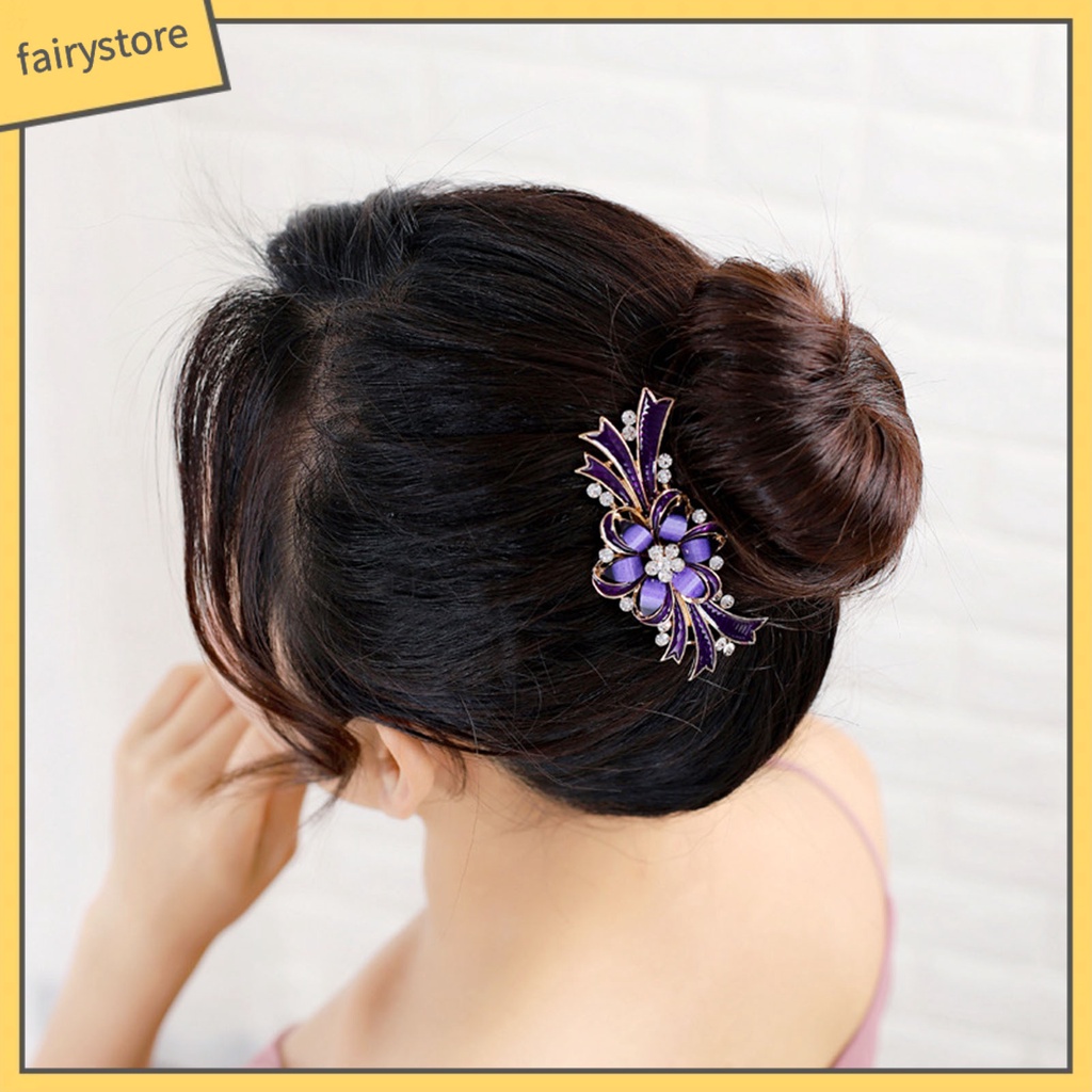 Lược Cài Tóc Đính Đá Tạo Kiểu Phong Cách Vintage Cho Nữ