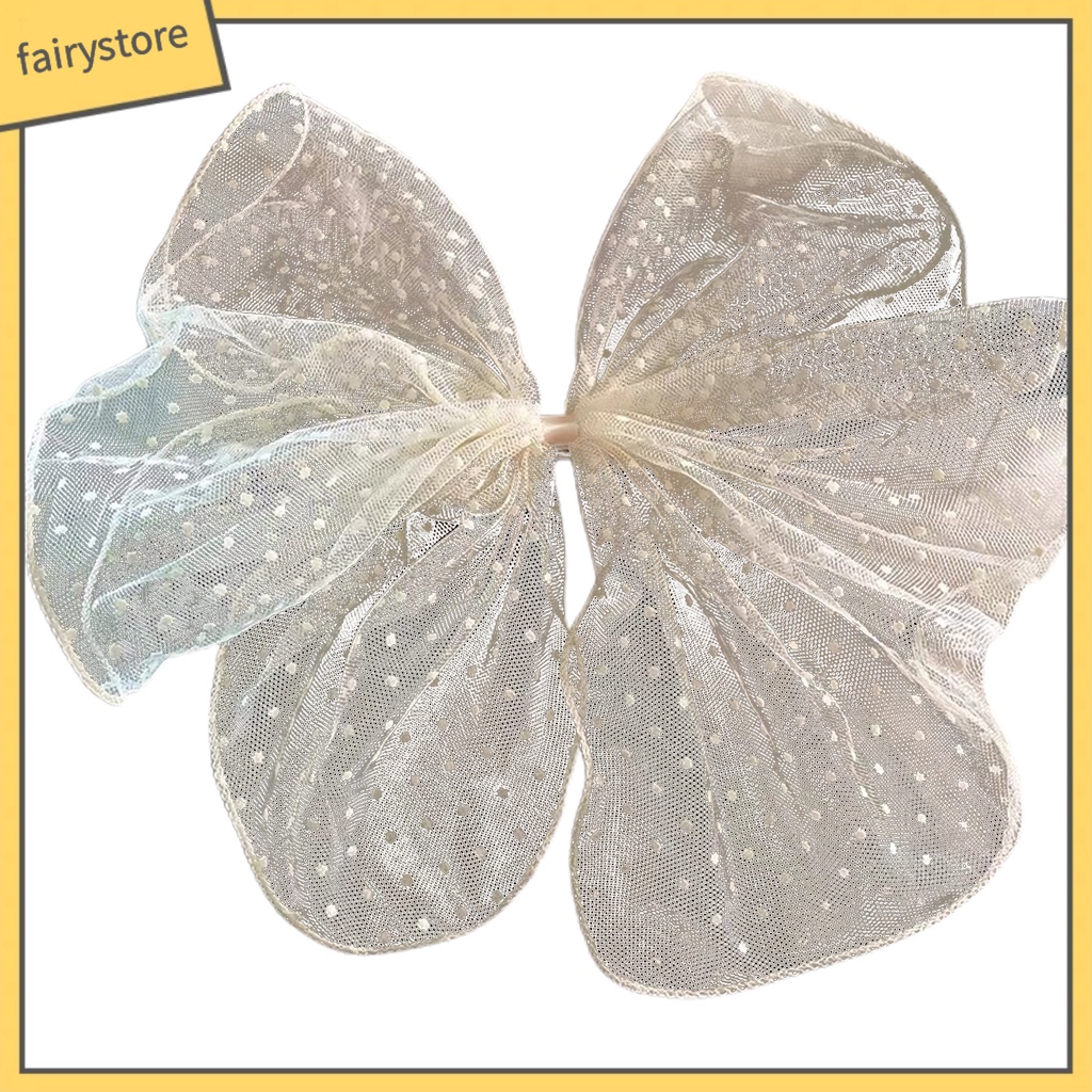 Kẹp Tóc Nơ Chấm Bi Co Giãn Tốt Phong Cách Hàn Quốc Cho Nữ