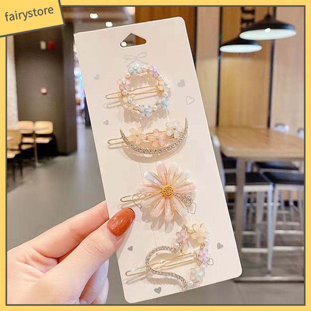 Kẹp Tóc Hình Bông Hoa Nhiều Màu Sắc Chống Gỉ Siêu Bền