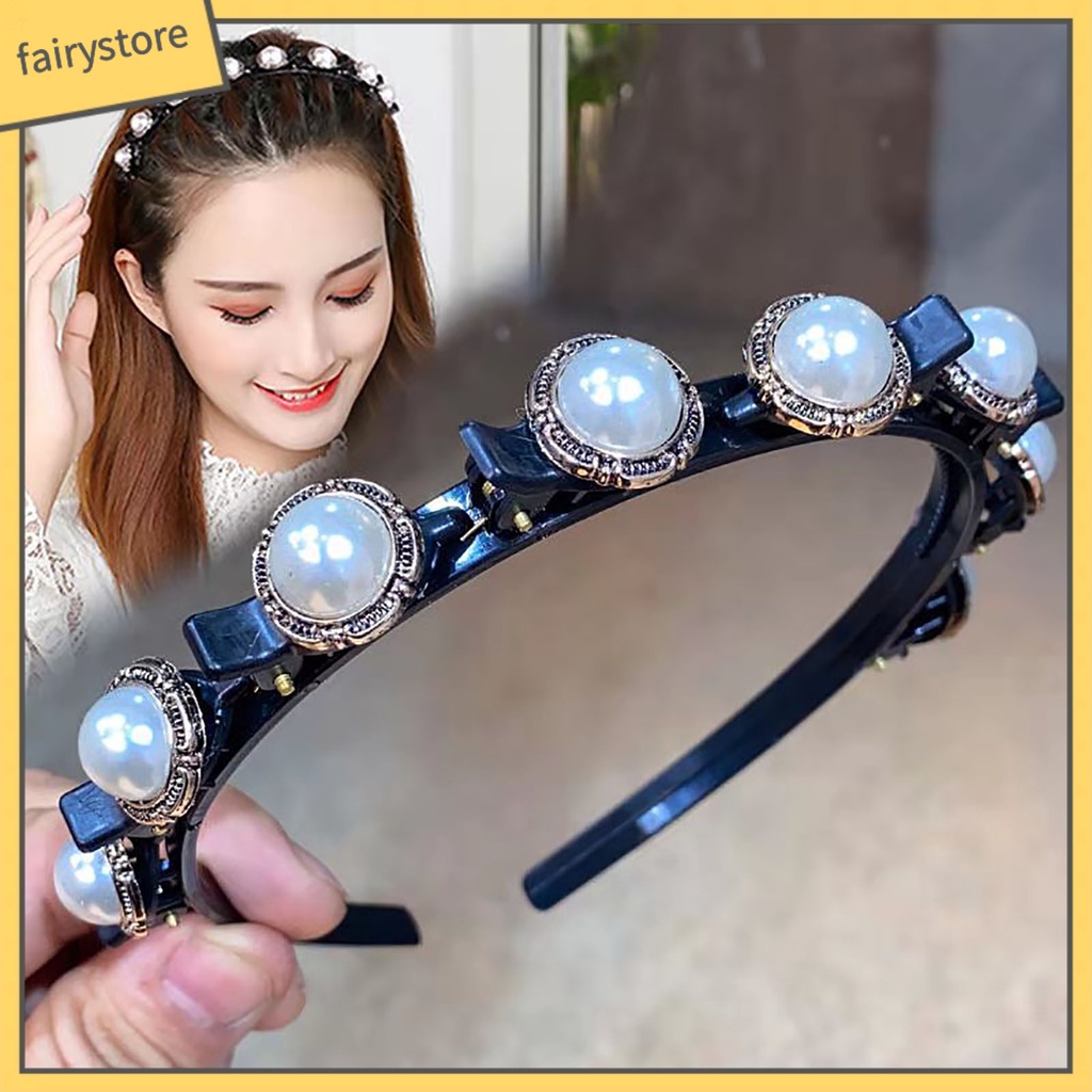 Băng Đô Cài Tóc Đính Đá Lấp Lánh Bằng Acrylic Dễ Thương Cho Nữ