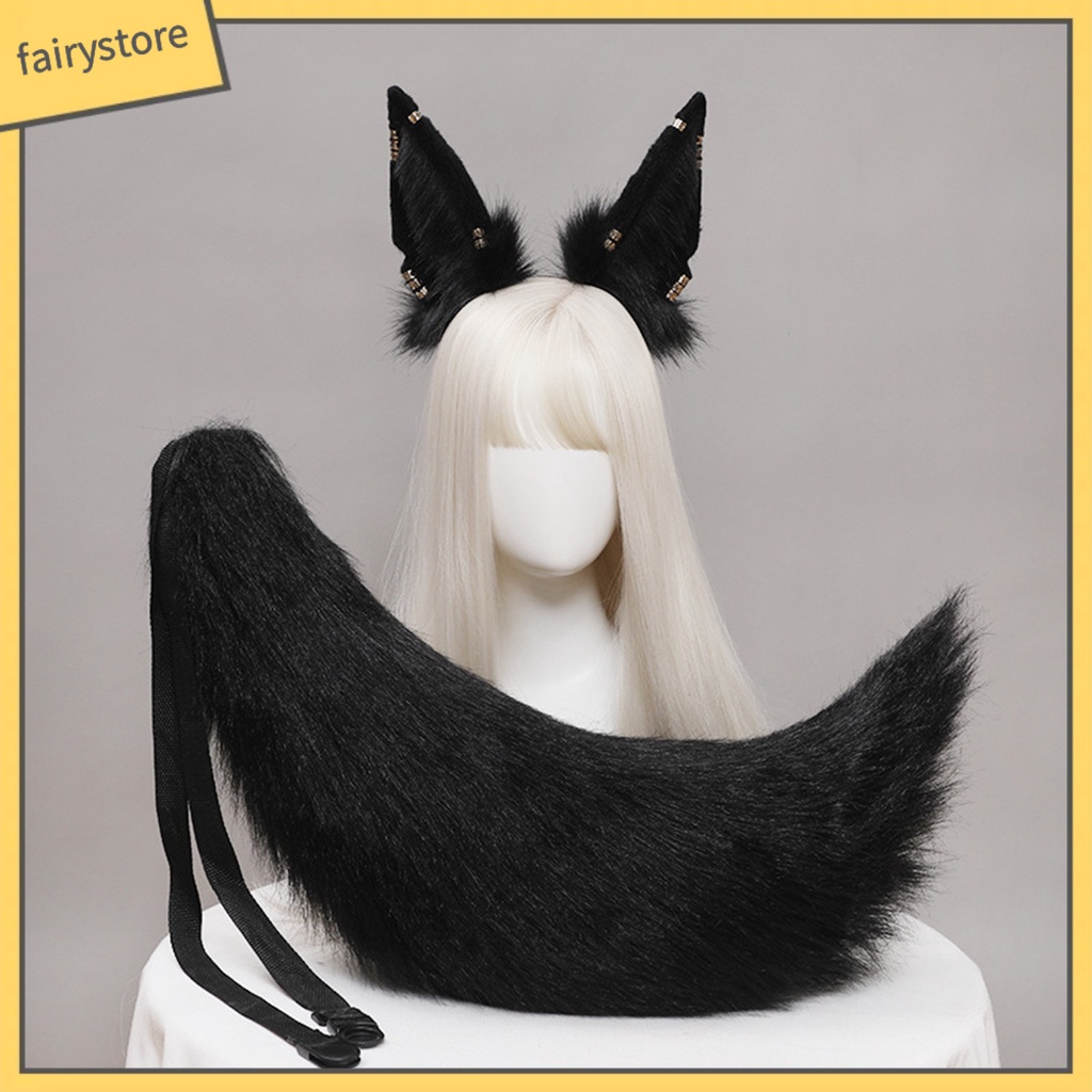 1 Set Băng Đô Tai Mèo Bông Phong Cách Lolita Đáng Yêu