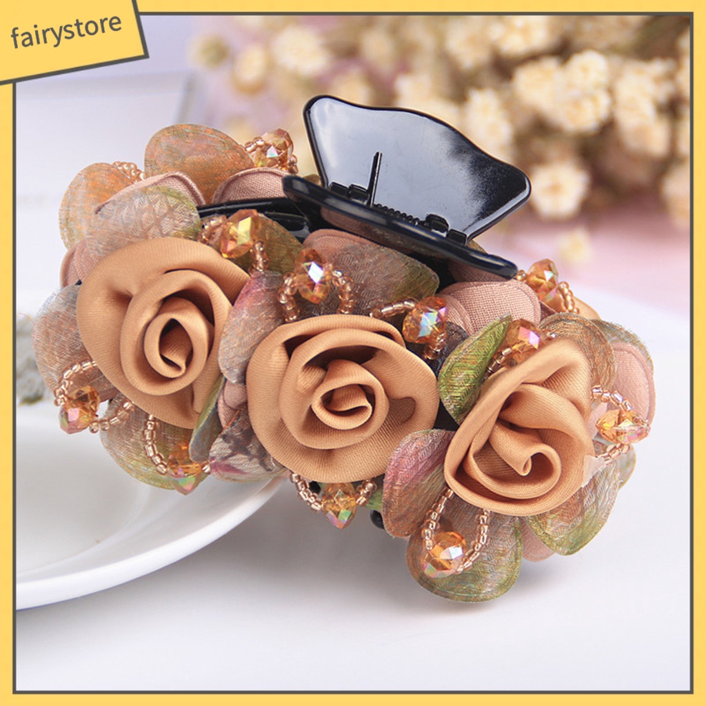 Kẹp Tóc Càng Cua Bằng Nhựa Co Giãn Chống Trượt Tạo Kiểu Tóc Thủ Công