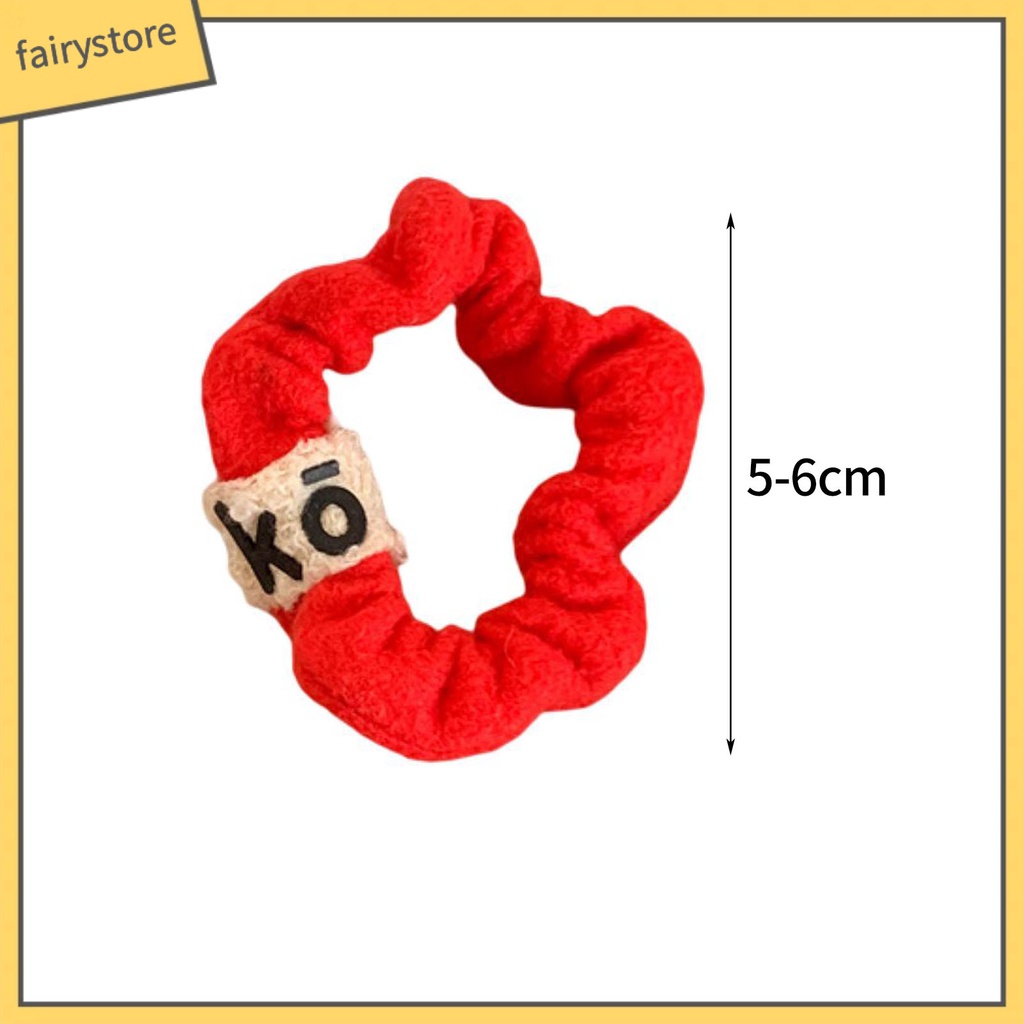 Bộ 1 / 2 Dây Cột Tóc Mềm Co Giãn Chống Trượt Hình Thỏ Hoạt Hình Cho Nữ