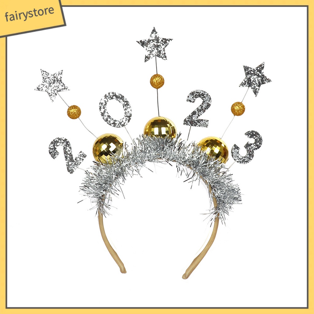 Băng Đô Cài Tóc Co Giãn Chống Trượt Trang Trí Năm Mới