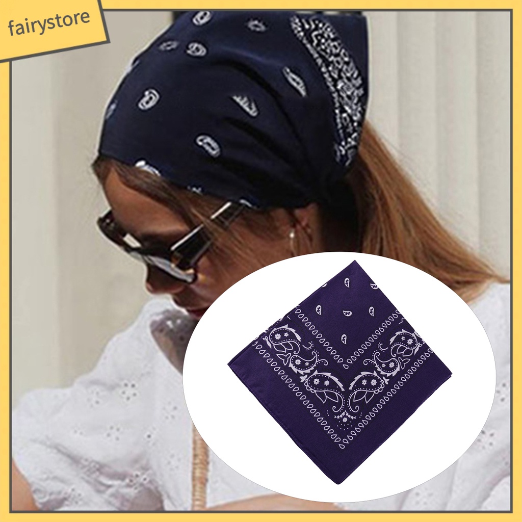 Khăn Trùm Đầu Bandana Hình Vuông In Họa Tiết Đa Năng Phong Cách Hip Hop Dùng Khi Đạp Xe