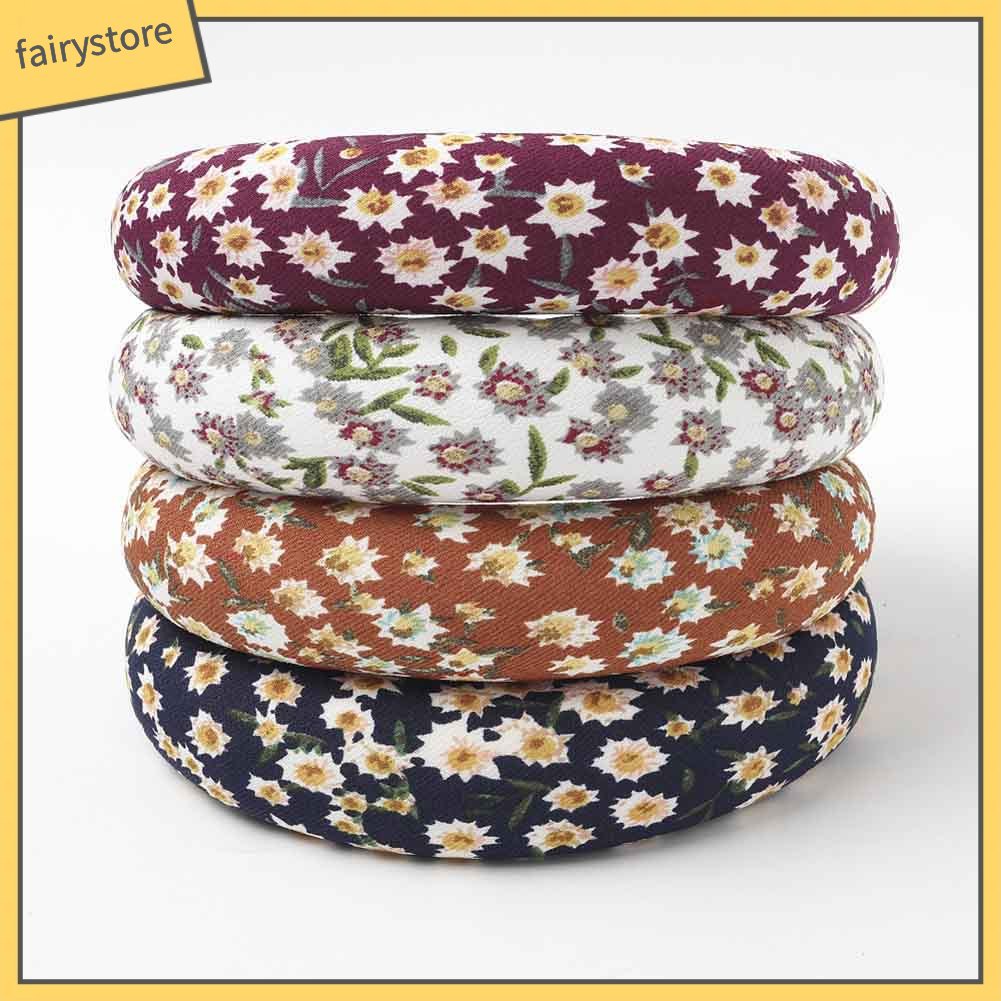 Băng Đô Cài Tóc Bằng Xốp In Họa Tiết Hoa Xinh Xắn Thời Trang Cho Nữ