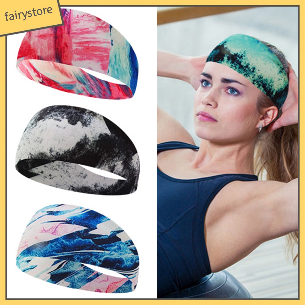 Băng Đô Bản Rộng Thấm Hút Mồ Hôi Thoáng Khí Unisex