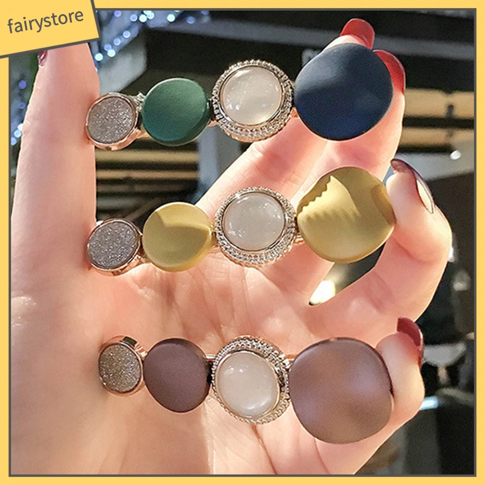 Kẹp Tóc Hình Tròn / Vuông Thời Trang Cho Nữ