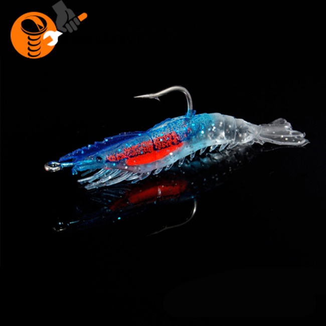 Mồi Câu Cá Giả Hình Tôm Dạ Quang Mềm Mại Tiện Dụng