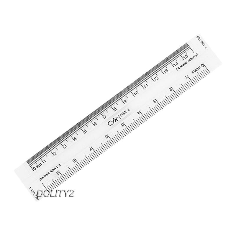 [Dolity2] Thước Đo Acrylic Trong Suốt Cho Poltting Utm, Usng, Coordinates Land Directions