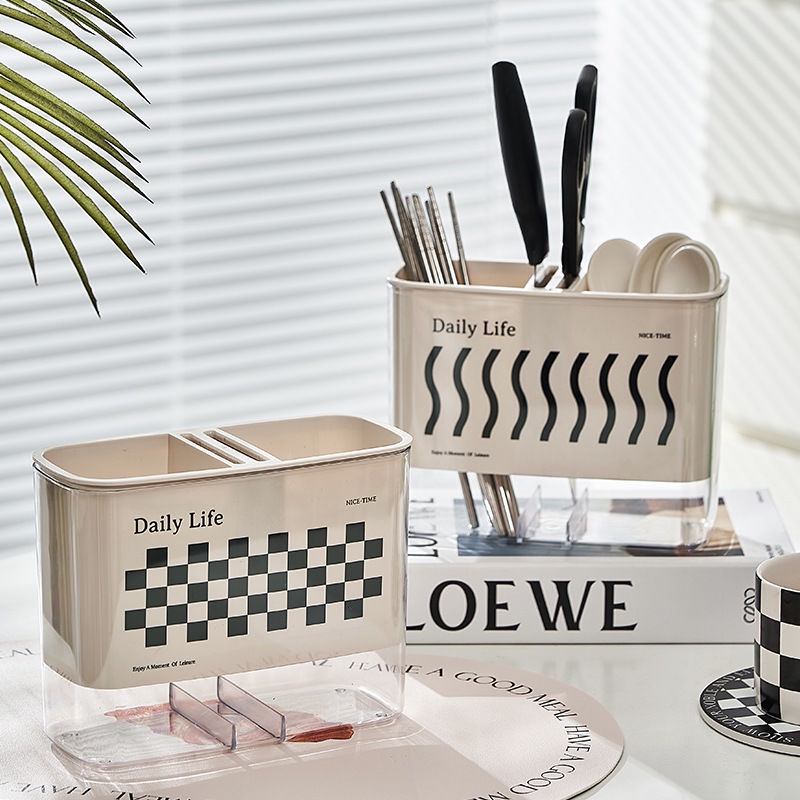 Hộp Đựng Dao / Đũa Gắn Tường Đa Năng Tiện Dụng Cho Nhà Bếp