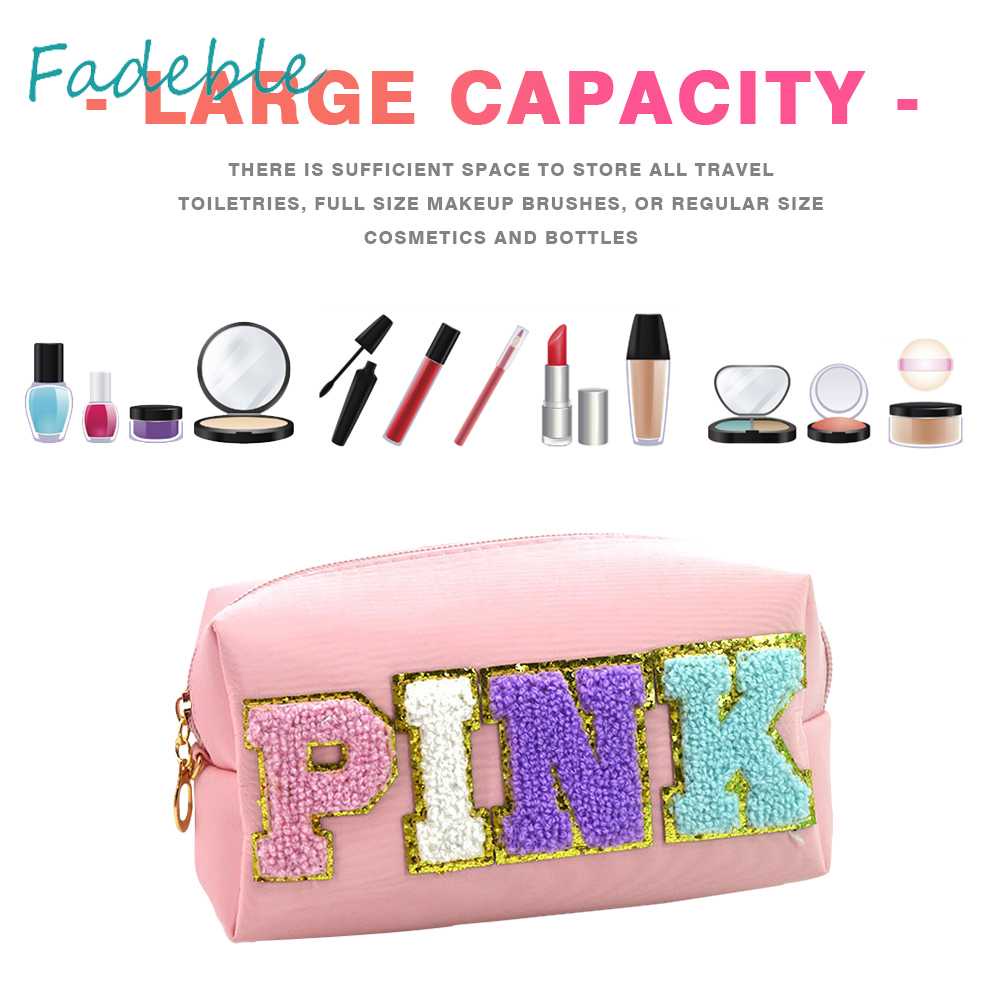 Túi Đựng Mỹ Phẩm Du Lịch Cỡ Lớn Thêu Chữ Đa Năng Thời Trang Cho Nữ