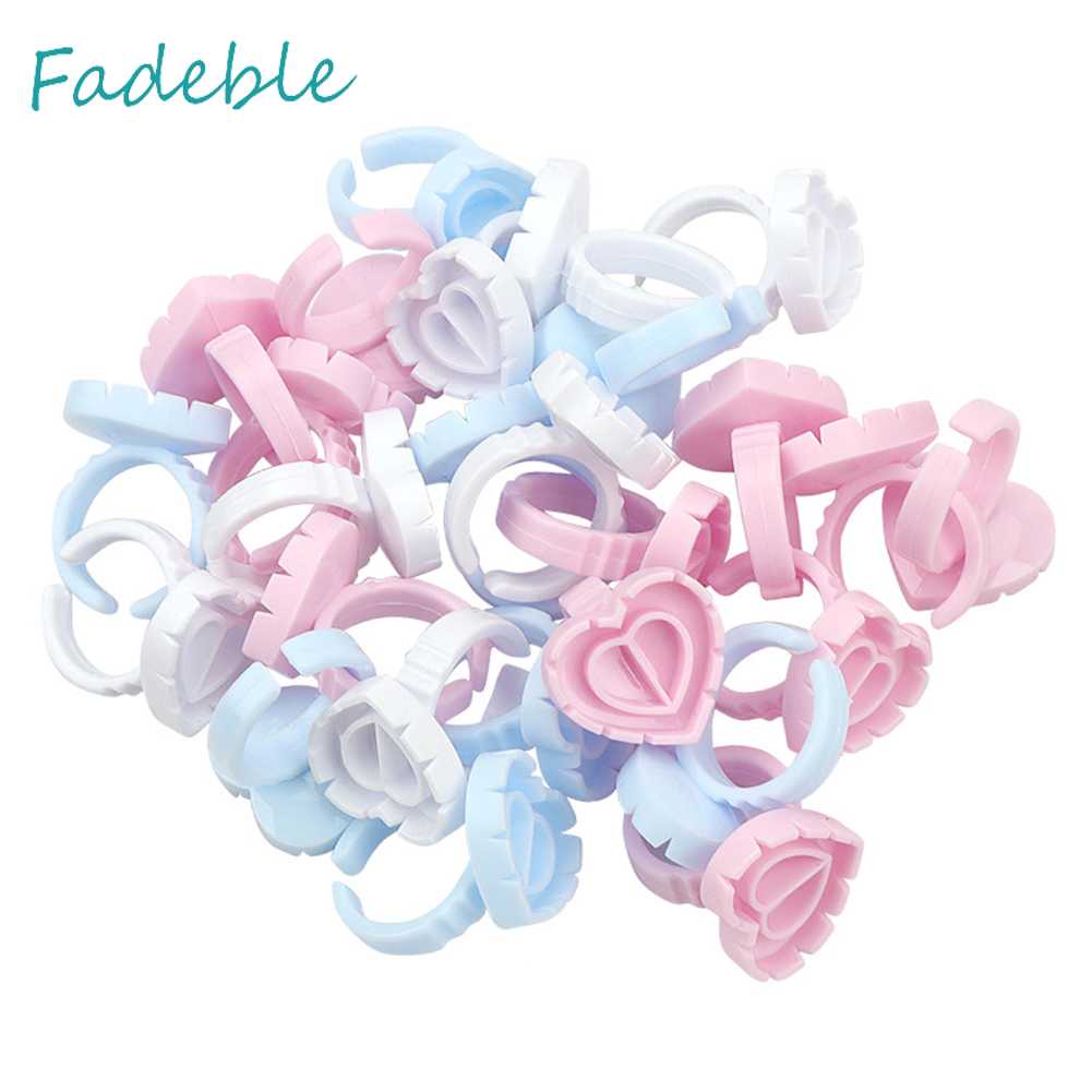 Set 100 Giá Đỡ Nhẫn Gắn Lông Mi Giả Dùng Một Lần Tiện Dụng